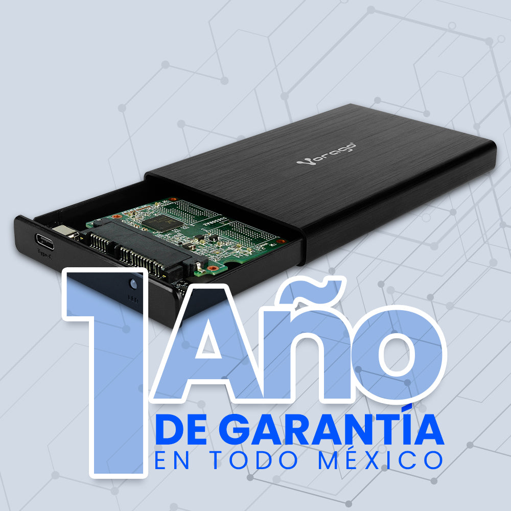 Vorago HDD-202 caja para disco duro externo Cubierta de disco duro/SSD Negro 2.5", SATA, 10 Gbit/s, Conexión USB
