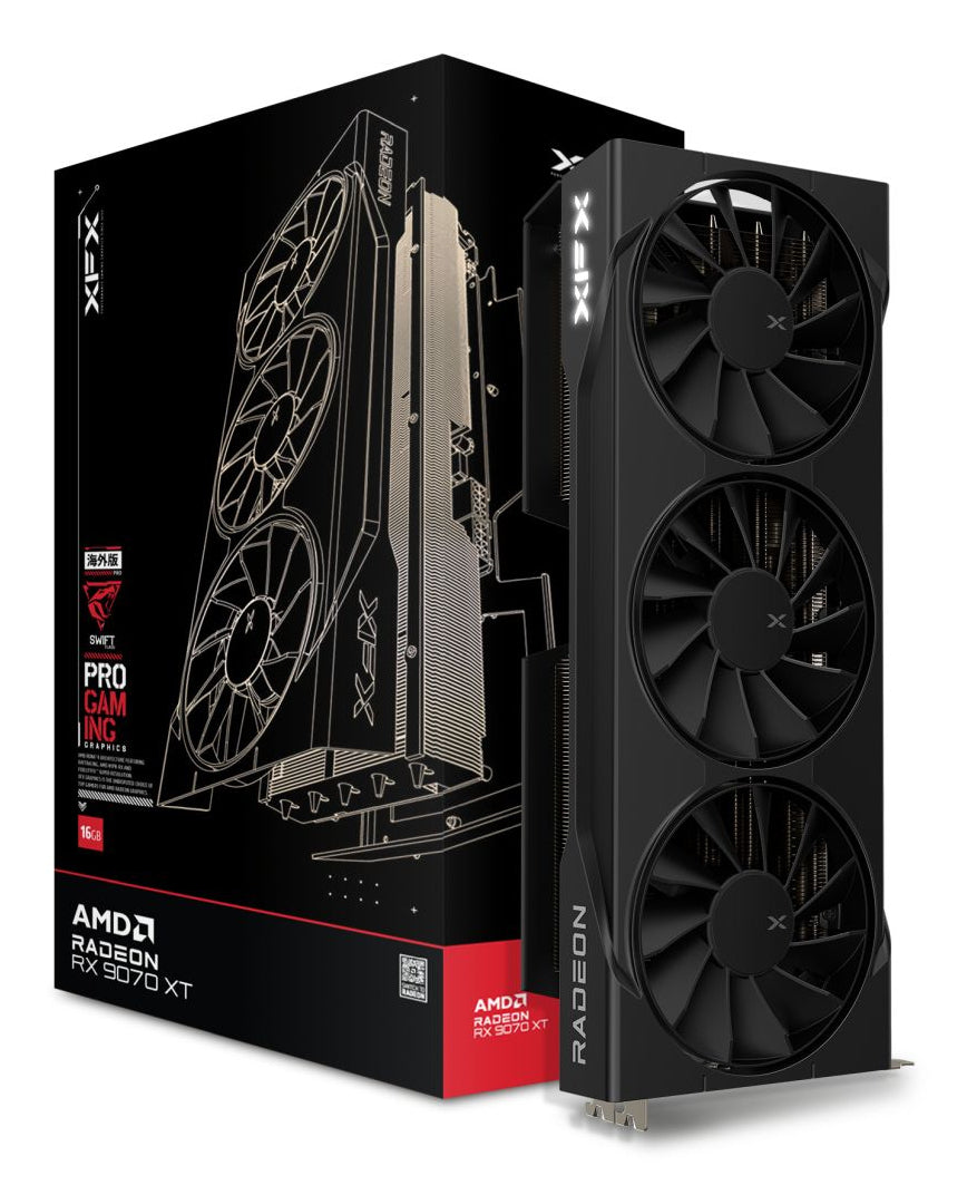 XFX Swift Radeon RX 9070 XT Gaming Edition AMD 16 GB GDDR6, 256 Bit, 7680 x 4320 Pixeles, PCI Express 5.0