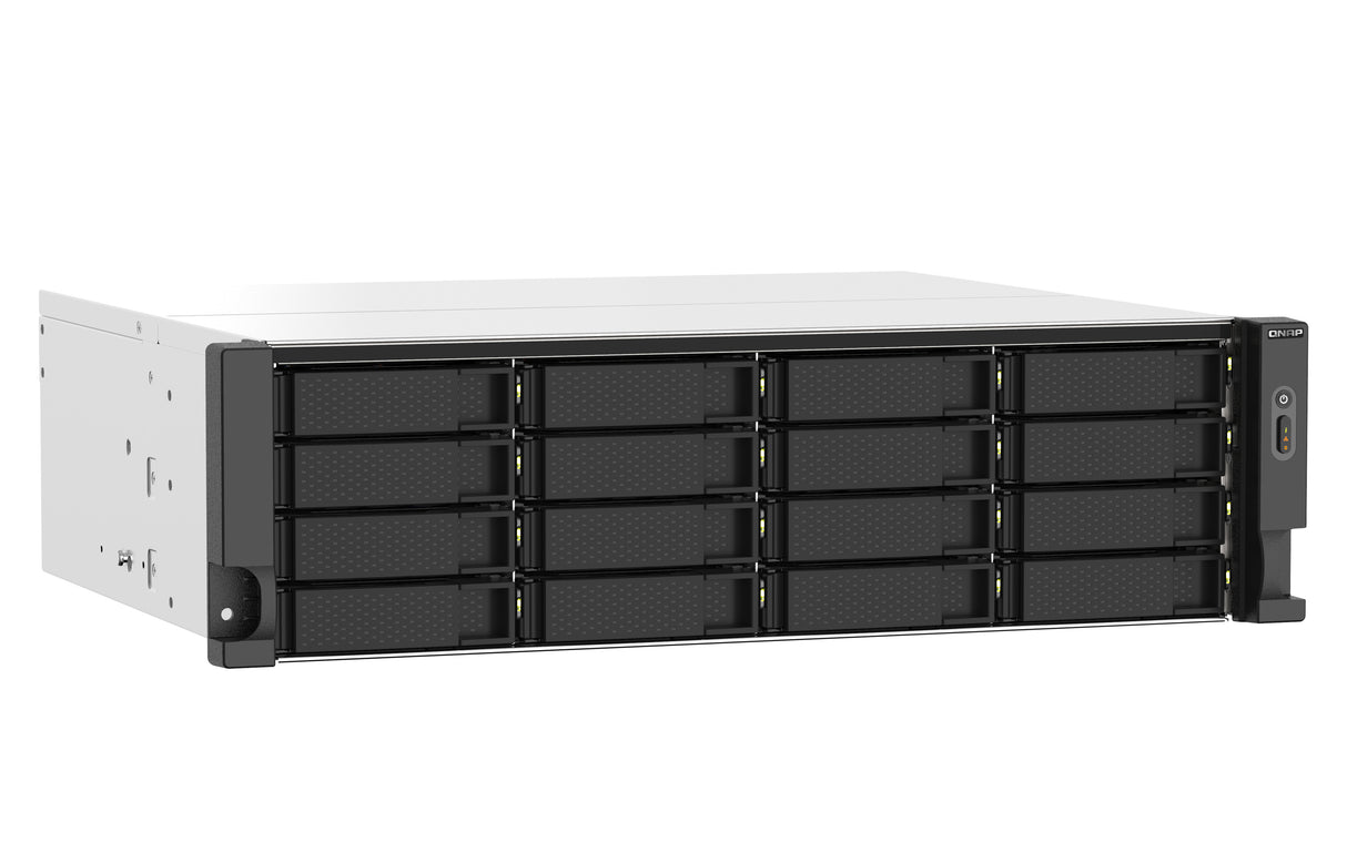 QNAP TS-1673AU-RP-16G servidor NAS o de almacenamiento Bastidor (3U) Ryzen Embedded V1500B 16 GB DDR4 0 TB QNAP QTS Negro, Gris