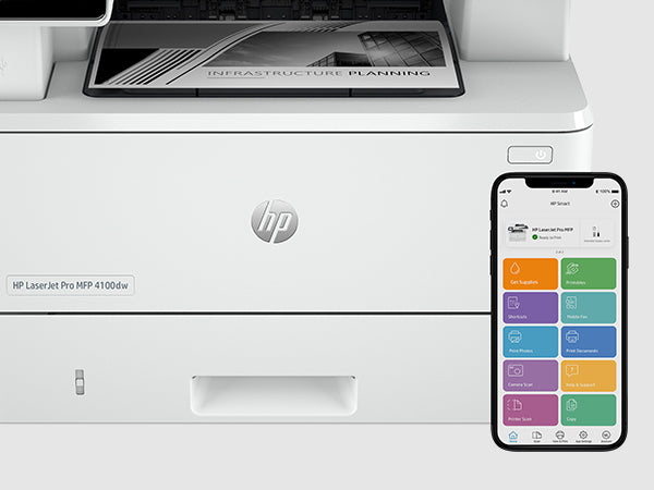 HP LaserJet Pro MFP 4103fdw Printer Impresora Multifunción Laser WiFi Blanco
