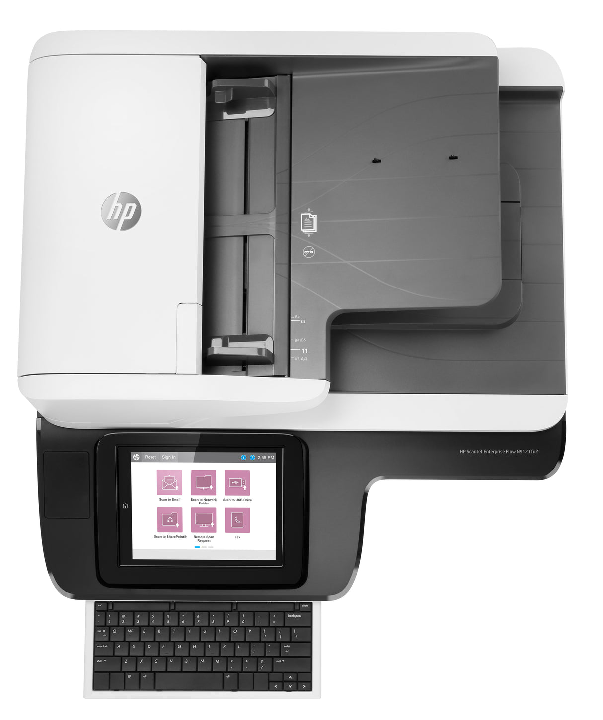 HP ScanJet Enterprise Flow N9120 fn2 Escáner de cama plana 600 x 600 DPI A3 Negro, Blanco, 297 x 432 mm, 120 ppm, 120 ppm