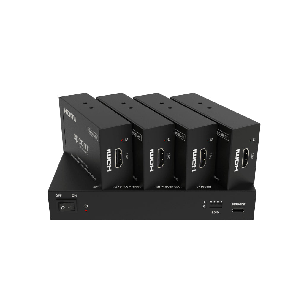 Epcom EPC-SPB14E70 extensor audio/video Transmisor y receptor de señales AV Negro
