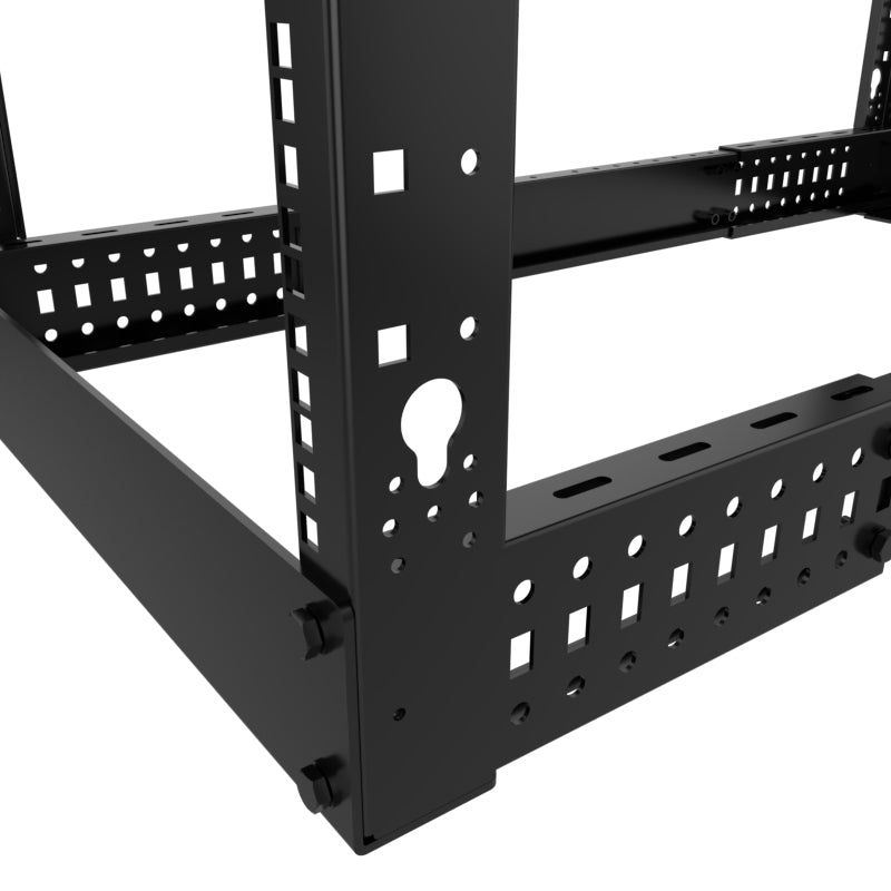 Nexxt Solutions - Rack marco abierto - 4 postes - instalable en el suelo - RAL 9005, negro barniz - 42U - 19"