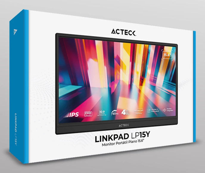 Acteck LinkPad LP15Y Monitor portátil Negro 39,6 cm (15.6") LCD 1920 x 1080 Pixeles