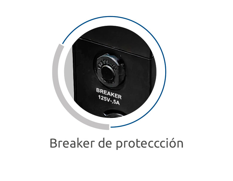 CDP Li-504 500VA/250W UPS 4 Salidas, Puerto USB A, UPS compacta con Bateria de Litio, 120 Vac UPS 0,5 kVA 250 W Seno 90 V
