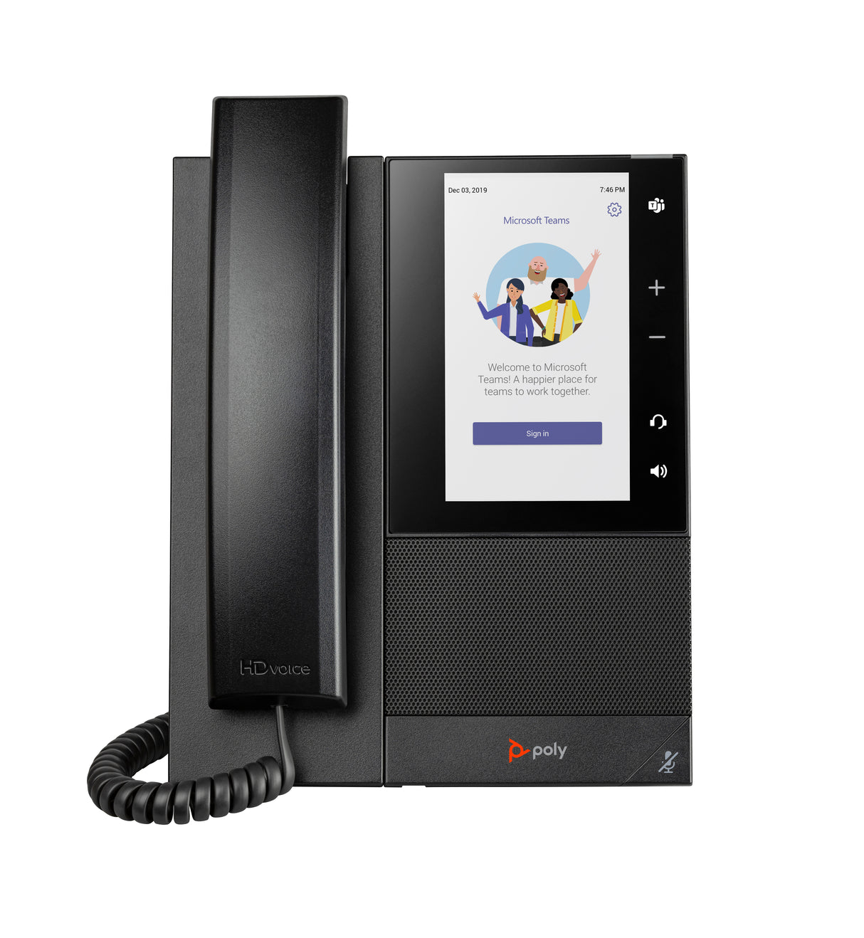 HP Poly Teléfono multimedia empresarial Poly CCX 505 para Microsoft Teams y habilitado para alimentación a través de Ethernet (PoE) teléfonos ip Teléfono IP Terminal con conexión por cable Negro Android 12