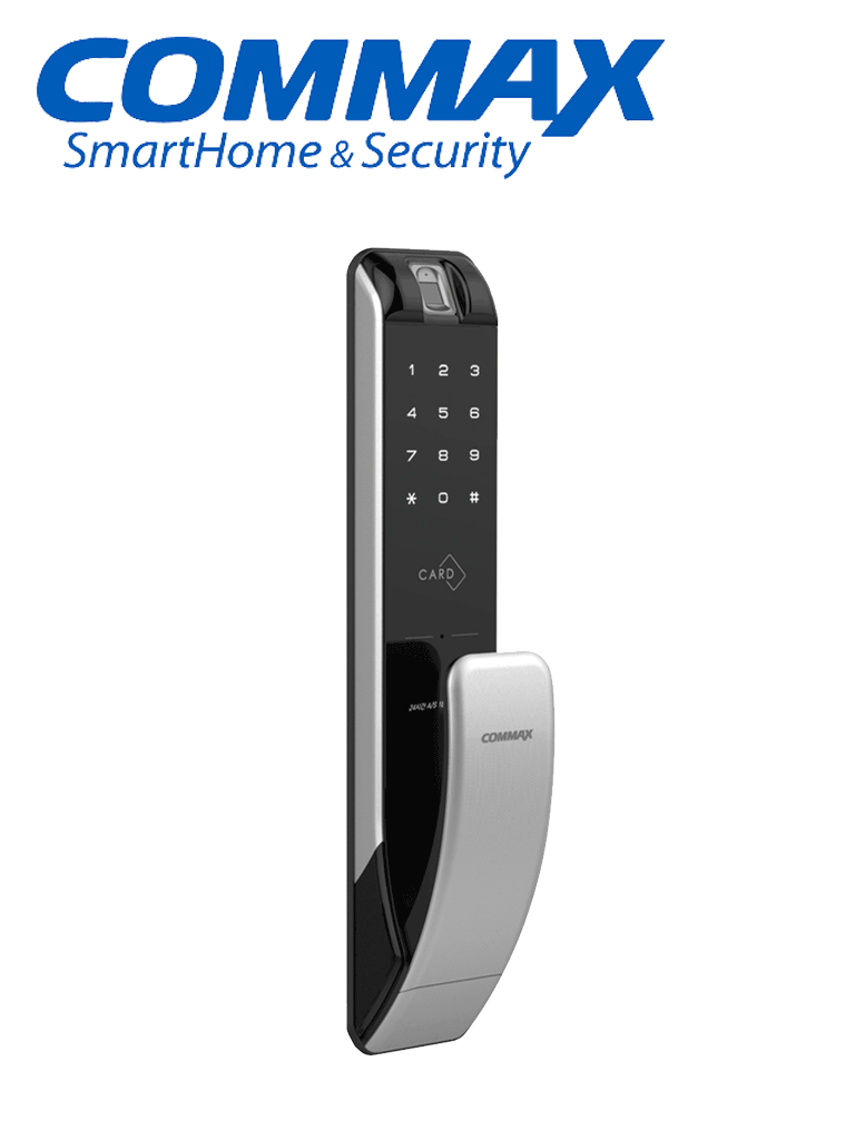 Cerradura Biométrica COMMAX CDL210R - 100 Usuarios, Apertura con Huella/PIN/Tarjeta, Baterías AA