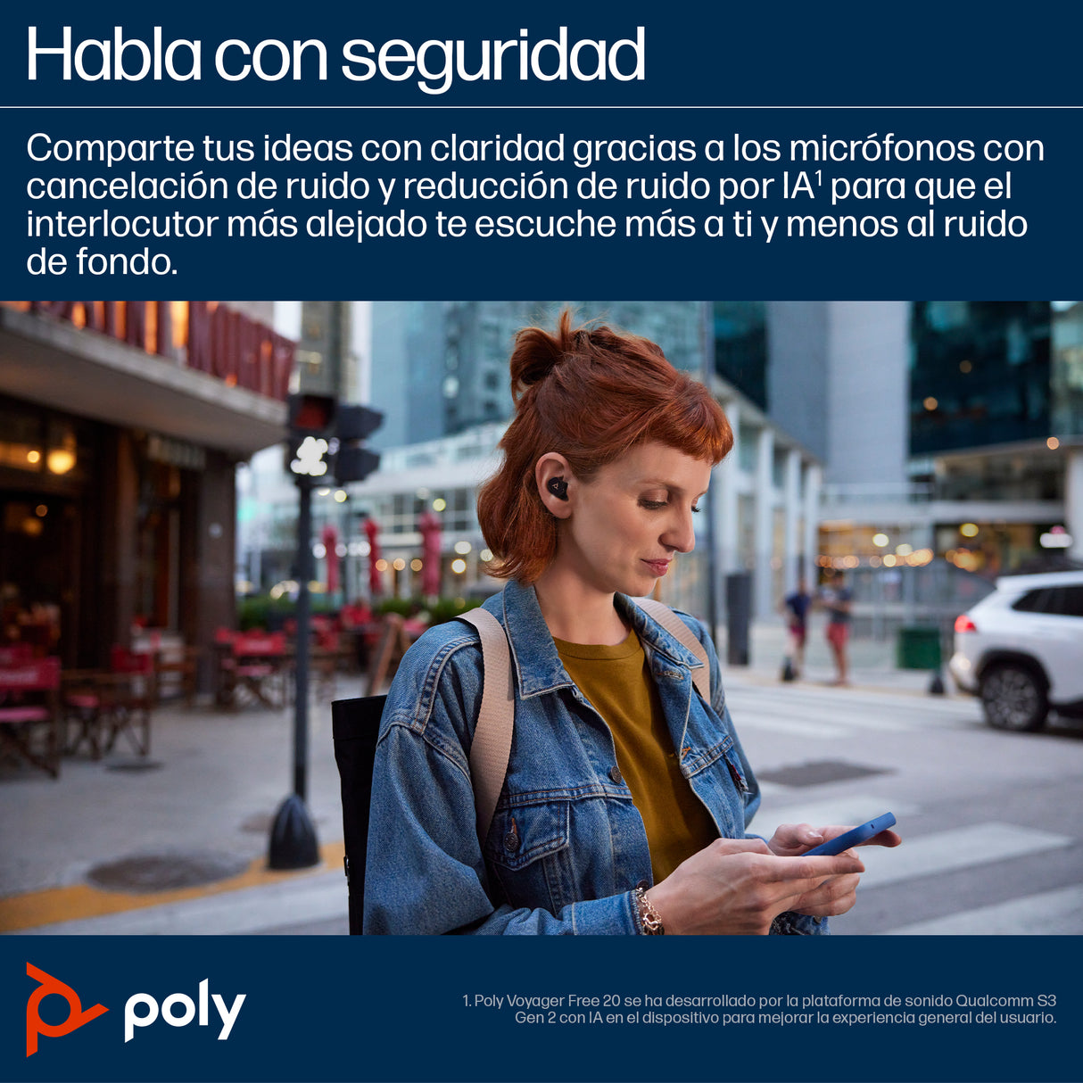 HP Poly Voyager Free 20 Black Earbuds +Basic Charge Case Auriculares y Cascos Auriculares Dentro de oído Inalámbrico