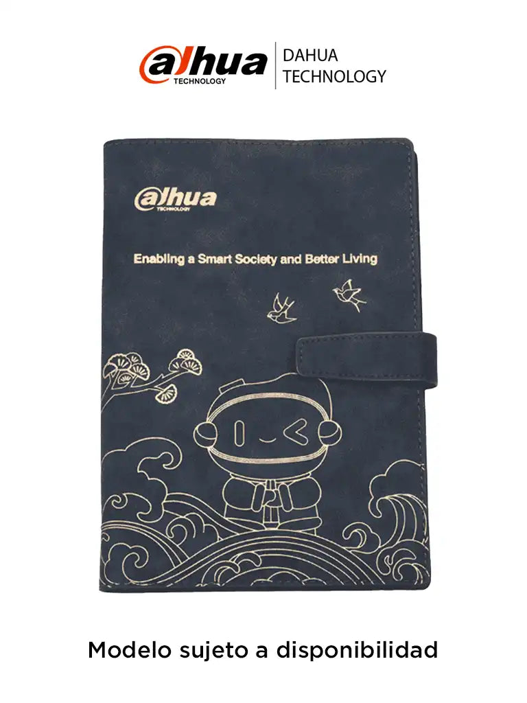 Libreta de Pasta Dura A5 con Logo Dahua, 100 Hojas Rayadas, Espiral Metálico