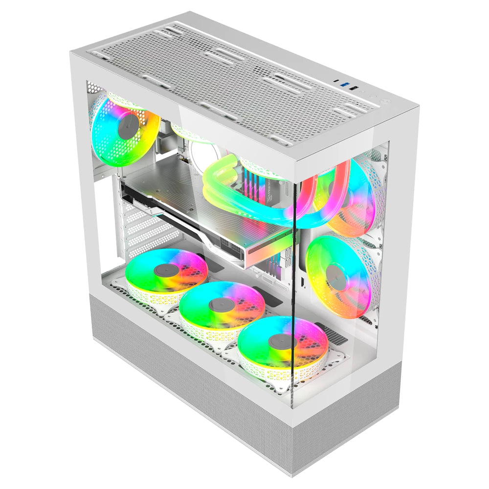Gabinete Gamer BALAM RUSH Media Torre Tank Super 9200 TB / Max MB ATX / GPU 400 mm / 1xUSB C + 1xUSB 3.0 + 1x USB + Audi