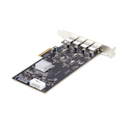 StarTech.com Tarjeta PCI Express de 4 Puertos USB-A - Tarjeta PCIe USB 3.2 de 5Gbps - 4 Controladores USB Independientes