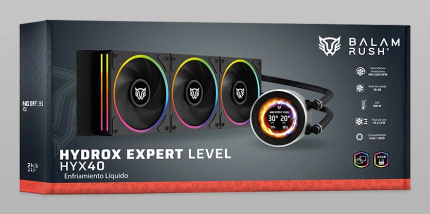 Balam Rush Hydrox Expert Level HYX40 Procesador Refrigerador de líquidos todo en uno 12 cm Negro 1 pieza(s)