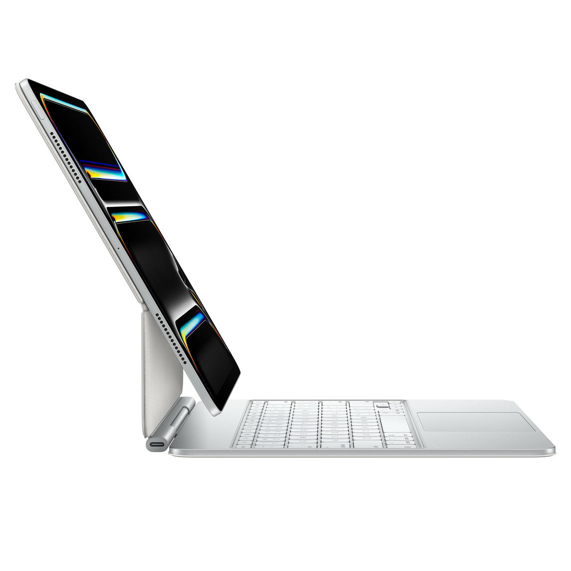 Apple Magic Keyboard QWERTY Italiano Blanco, Trackpad, Interruptor de llave de tijera