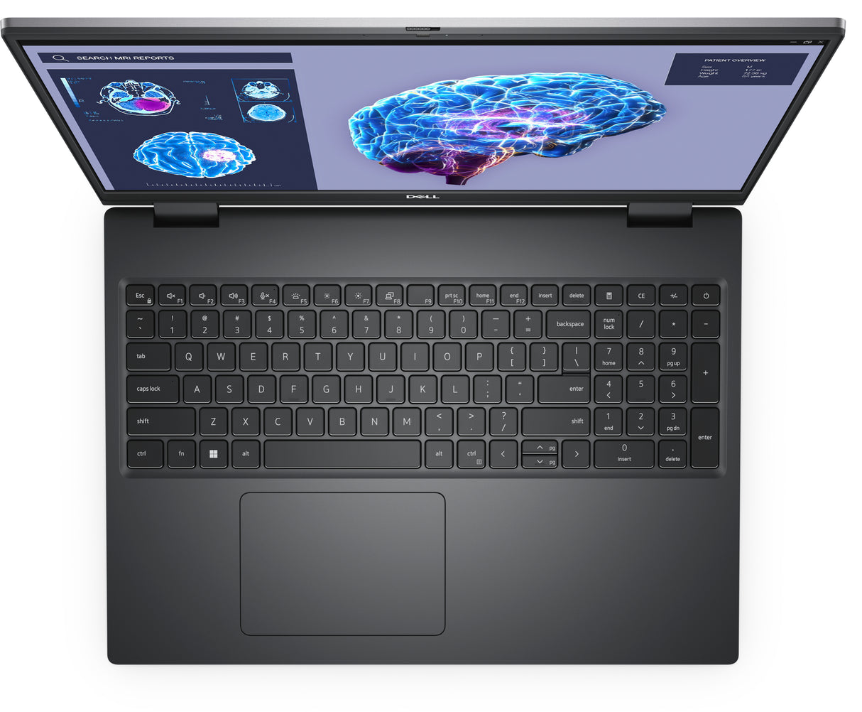 DELL Laptop Precision 7680 16" 3840x2400 Táctil, Intel Core i9-13950HX, NVIDIA RTX 2000 Ada, 32GB, 1TB SSD, Windows 11 Pro, Inglés Laptop Estación de trabajo móvil Gris Concha Negocios
