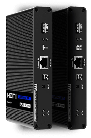 Extensor de Video HDMI sobre IP 4K 30 Hz hasta 70m en 1080p y 40m en 4K con Cat 6/6A/7, Cero Latencia, Soporta KVM, HDR,