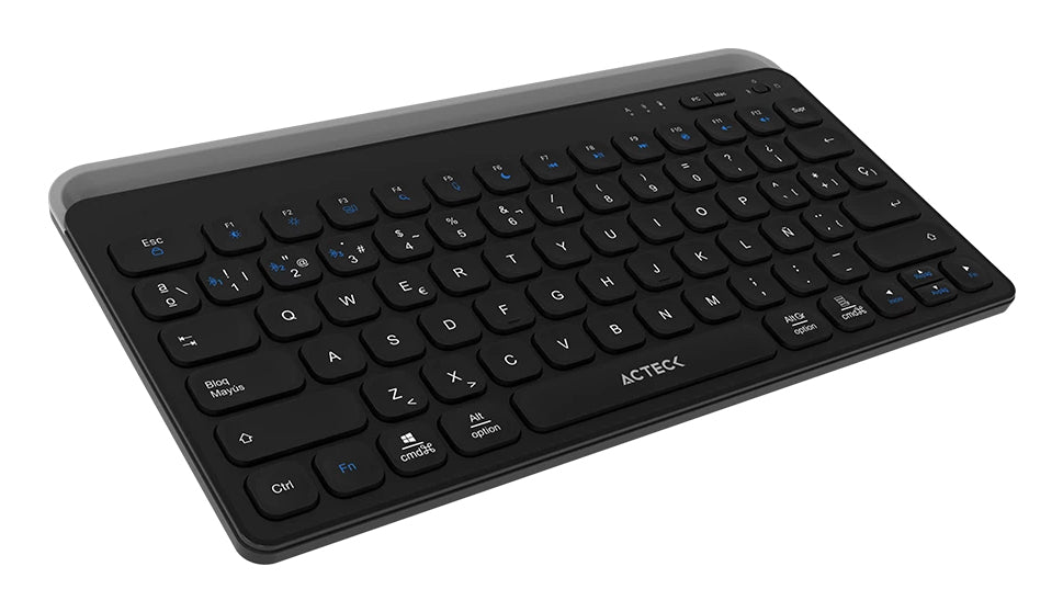 Acteck Inspire Trek TI737 teclado Universal RF Wireless + Bluetooth QWERTY Español Negro, Gris
