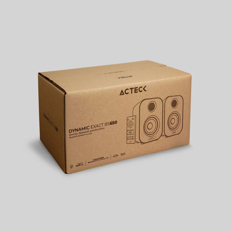 Acteck BS650 Blanco Inalámbrico y alámbrico 50 W, 2.0 canales, 45 - 20000 Hz, 8 Ohmio