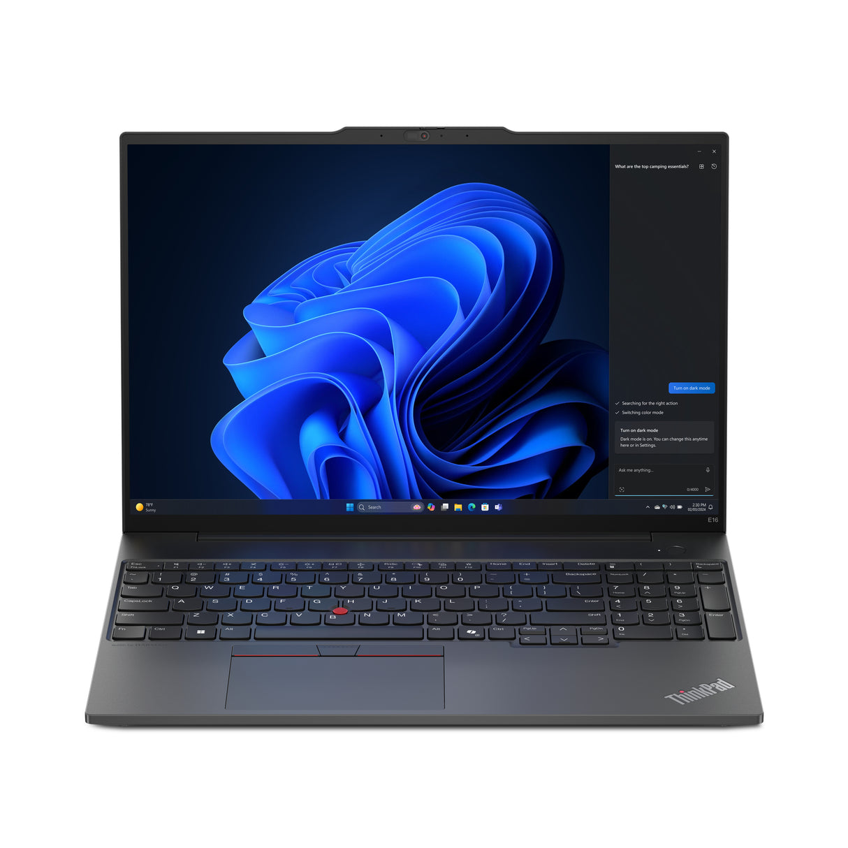 Lenovo ThinkPad E16 Gen 2 (Intel) Laptop Portátil Negro Concha Aluminio