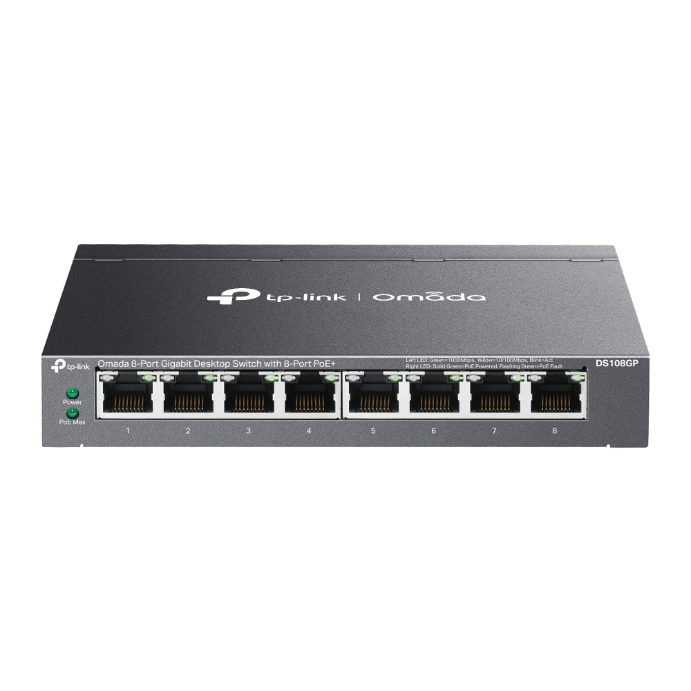 TP-Link Omada DS108GP dispositivo de redes No administrado Si 8 Gigabit Ethernet (10/100/1000)