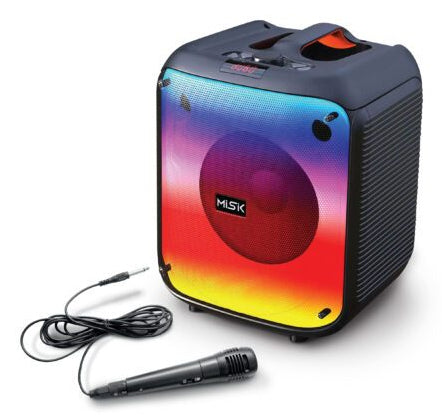 Misik MS231 altavoz portátil y para fiesta Altavoz portátil mono Negro, 8000 W, Inalámbrico y alámbrico, LED
