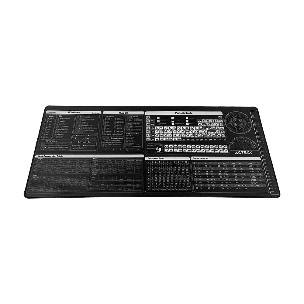Acteck AC-941075 alfombrilla para ratón Alfombrilla de ratón para juegos Negro, Blanco