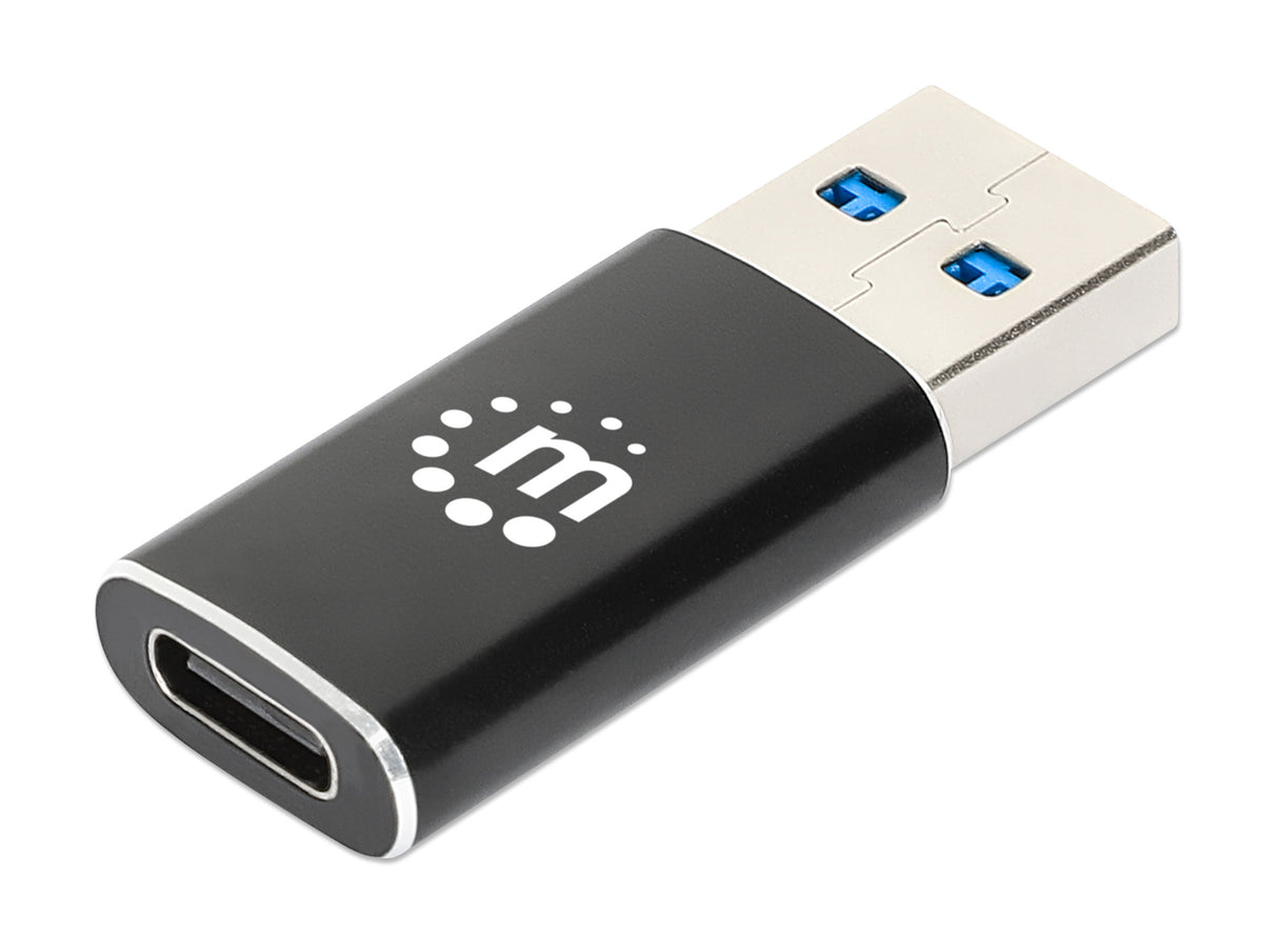 Manhattan Hub USB-C de 3 puertos ultra compacto, 3x USB-A (1x 5 Gbps USB 3.0 + 2x 480 Mbps USB 2.0),
