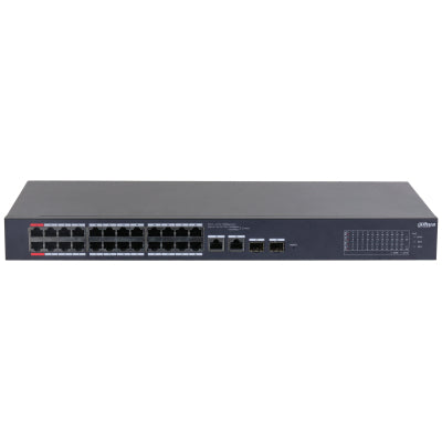 SWITCH DAHUA CS4226-24ET-240 POE DE 26 PUERTOS , 24 PUERTOS POE 10/100/1000 MAS 2 PUERTOS SFP, 240 WATTS TOTALES ADMINIS