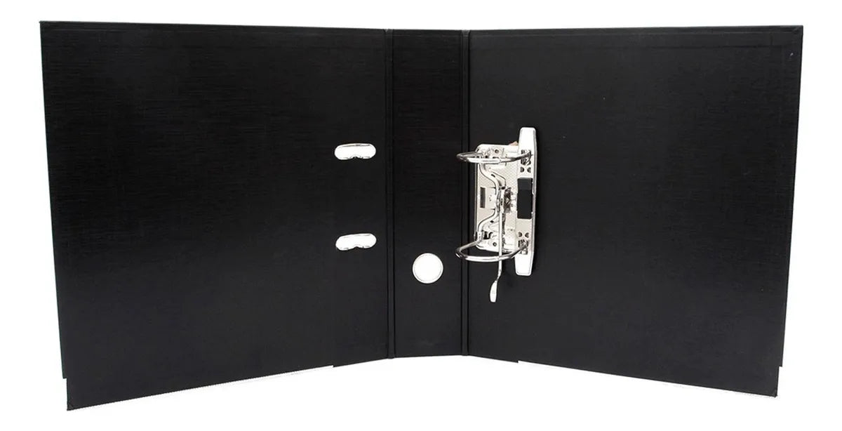 Techmakro KITCARP25NG carpeta Cartón, Cloruro de polivinilo (PVC) Negro Carta, Folder de archivo convencional, Mate, 650