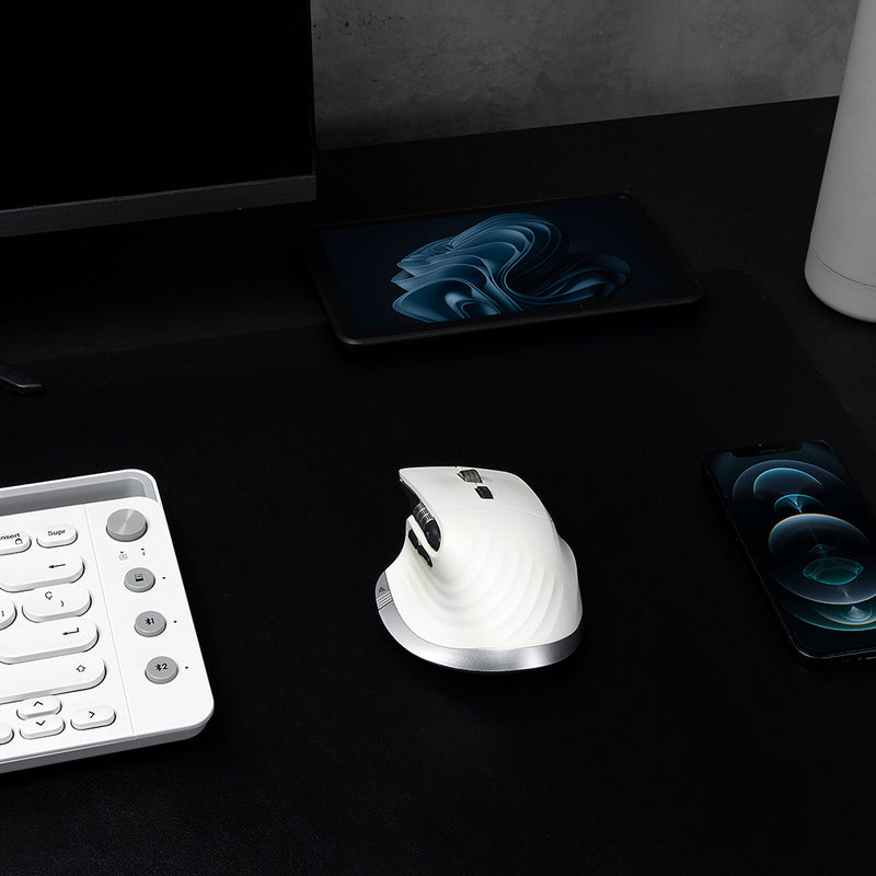 Acteck Virtuos Pro MI780 ratón Oficina Diestro RF inalámbrico + bluetooth Óptico 3200 DPI, Blanco
