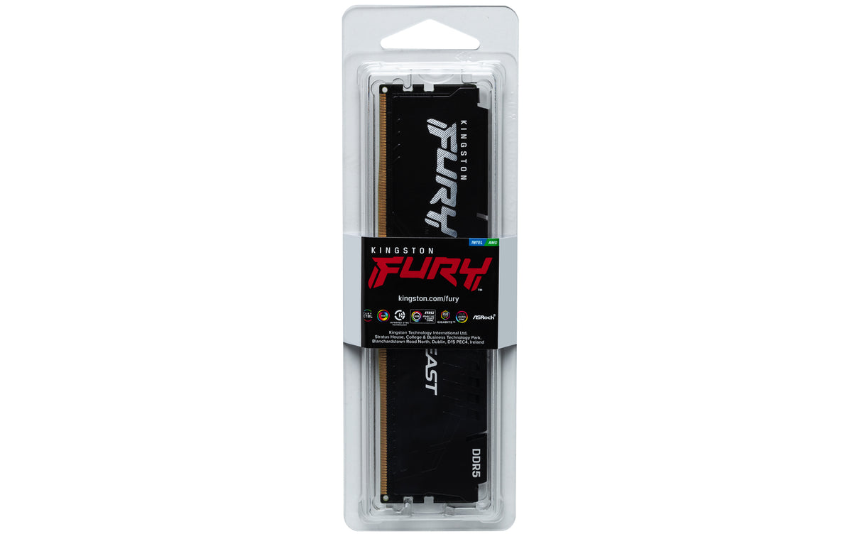 Kingston Technology 16GB 5200MT/s DDR5 CL40 DIMM FURY Beast Black Memoria RAM Si 40 16 GB 1 x 16 GB