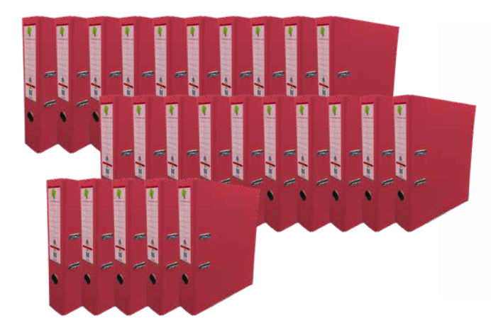 Techmakro KITCARP25VN carpeta Cartón, Cloruro de polivinilo (PVC) Magenta Carta, Folder de archivo convencional, Mate, 6