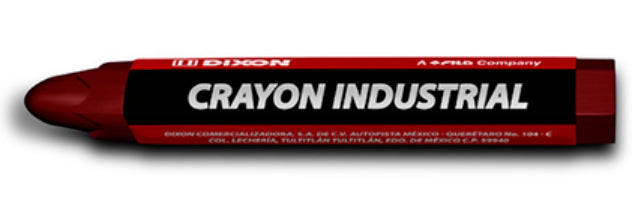Crayón de Cera Industrial Dixon Rojo Caja con 10 Piezas