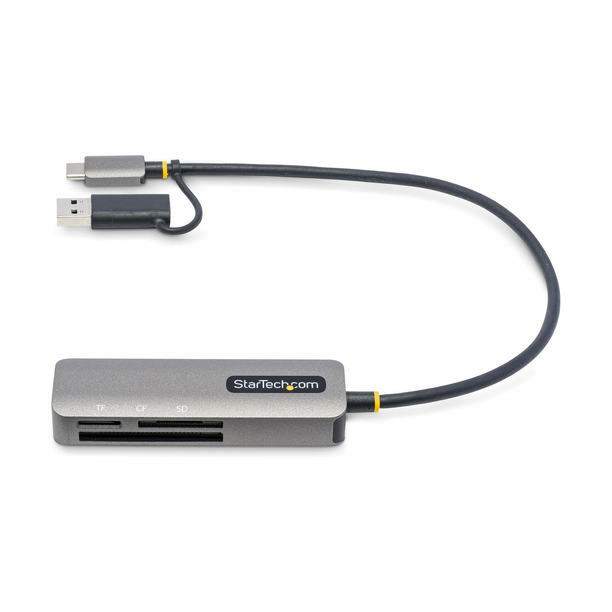 StarTech.com Lector USB 3.0 de Tarjetas de Memoria Flash SD CompactFlash y microSD - Grabador USB-C de Tarjetas de Memor
