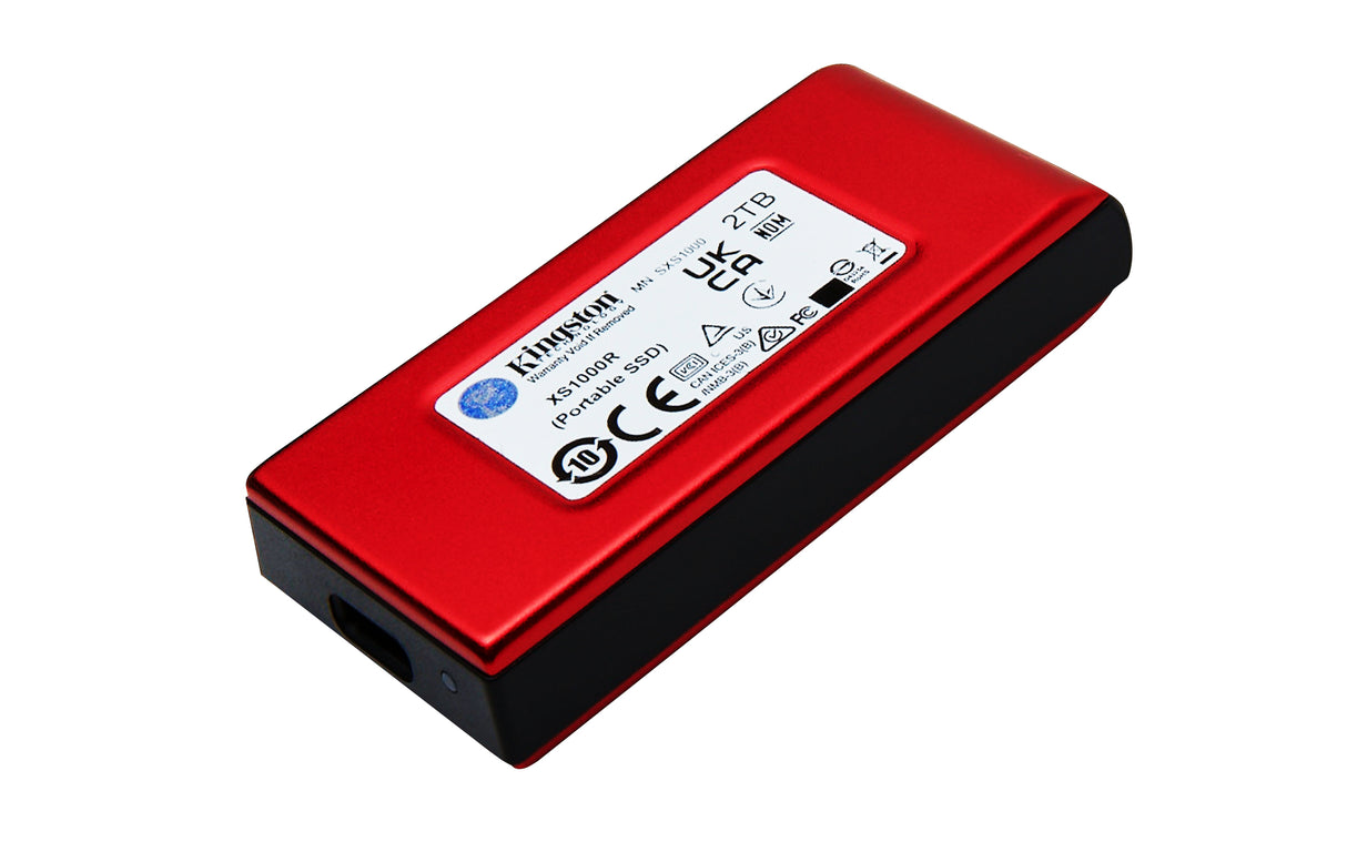 Kingston Technology 2TB SSD externo XS1000 USB 3.2 Gen 2, Rojo unidades externas de estado sólido 2 GB 1050 MB/s 1000 MB/s USB Tipo C