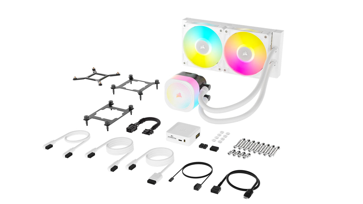 Corsair iCUE LINK TITAN RX RGB Procesador Sistema de refrigeración líquida todo en uno 12 cm Blanco