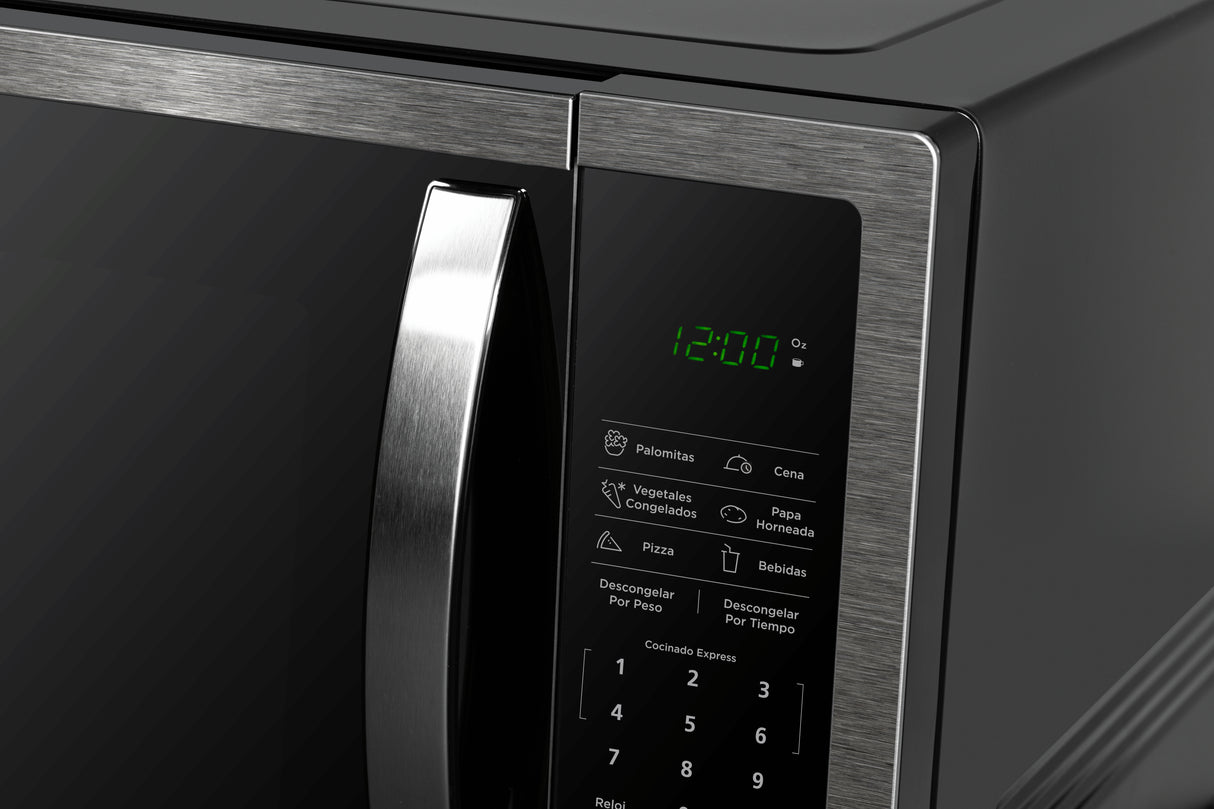 Midea MMDHF16S2SS microondas Negro, Blanco Solo microondas Mostrador 45 L, Pantalla incorporada, LCD, Botones