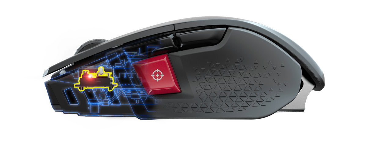 Corsair M65 RGB ULTRA WIRELESS ratón Juego Diestro Bluetooth Óptico 26000 DPI, Blanco