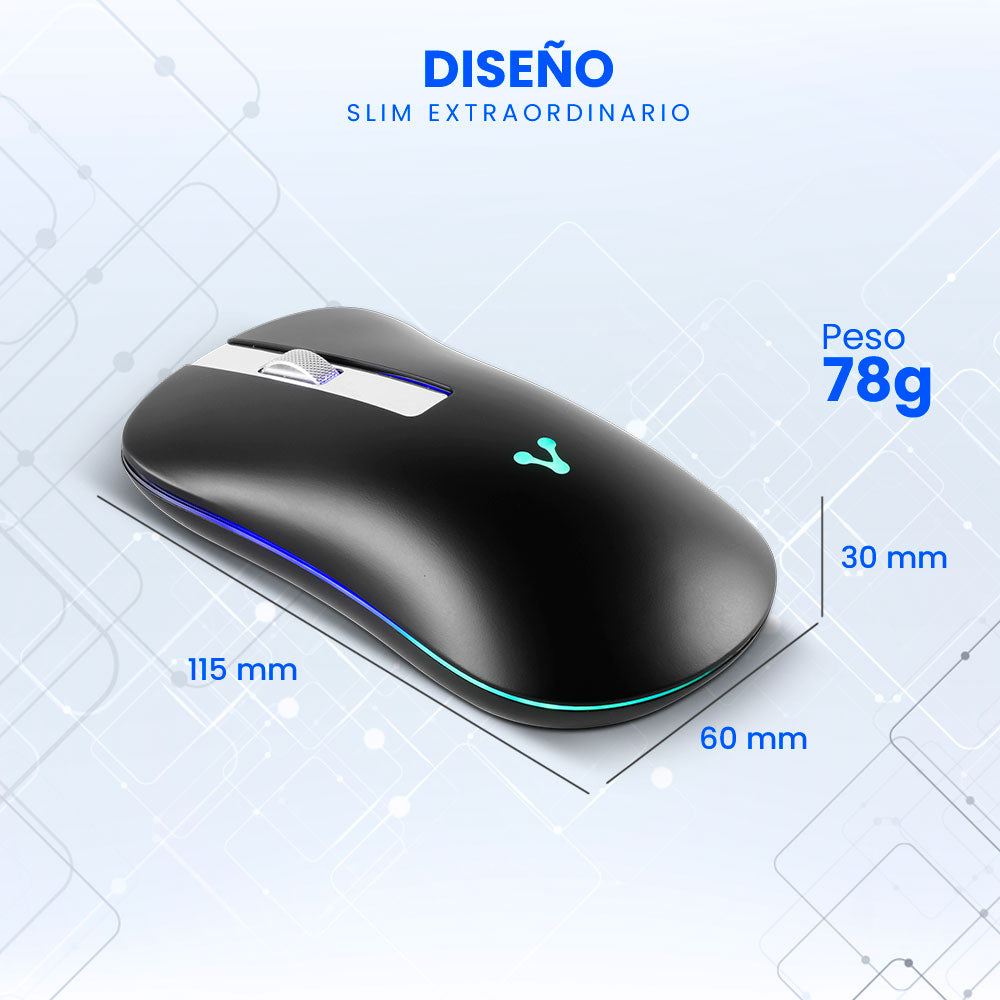 Vorago MO-305 ratón Oficina Ambidextro RF inalámbrico Óptico 1600 DPI