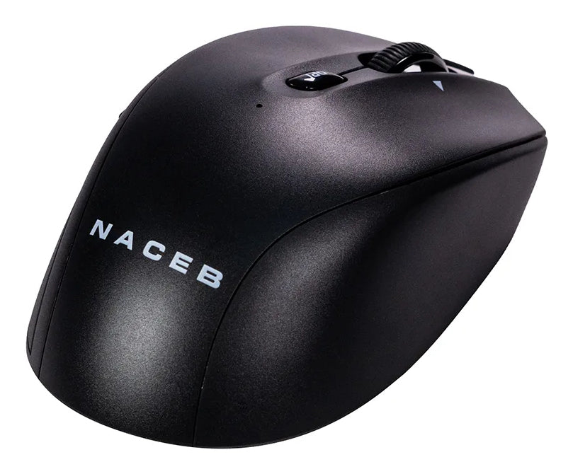 Naceb Technology Na-0139 ratón Diestro RF inalámbrico 1600 DPI, Negro, Na-0139N