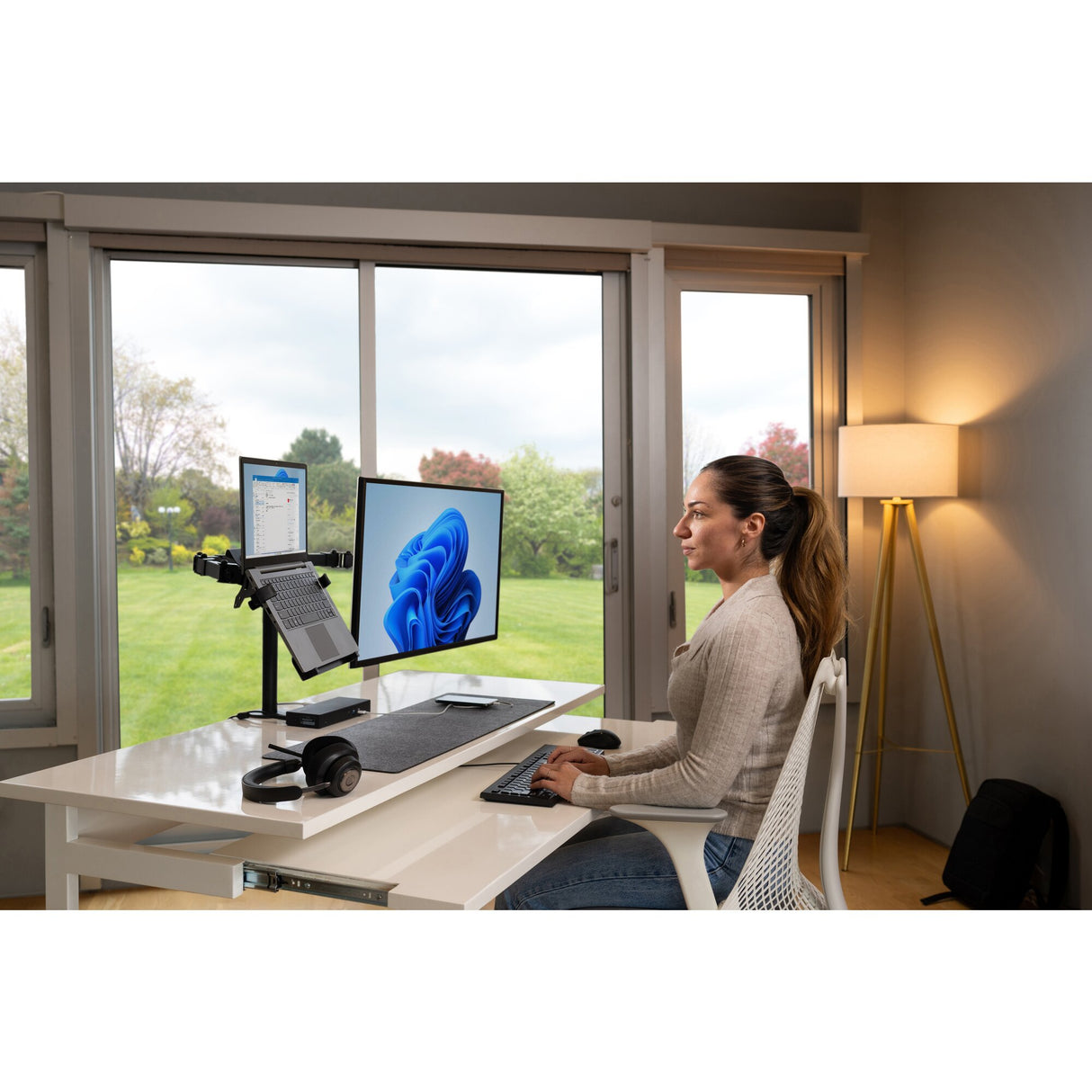 Kensington Brazo extensible SmartFit Ergo para dos monitores Monitor Negro