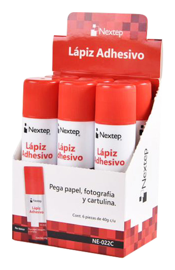Nextep NE-022C adhesivo ó pegamento de papelería/oficina Pegamento en barra, Secar, Cartón, 6 pieza(s)
