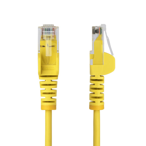 StarTech.com Cable de Red Ethernet CAT6 Delgado sin Enganches Amarillo de 10m - Cable RJ45 Snagless Slim de 28AWG - Alam