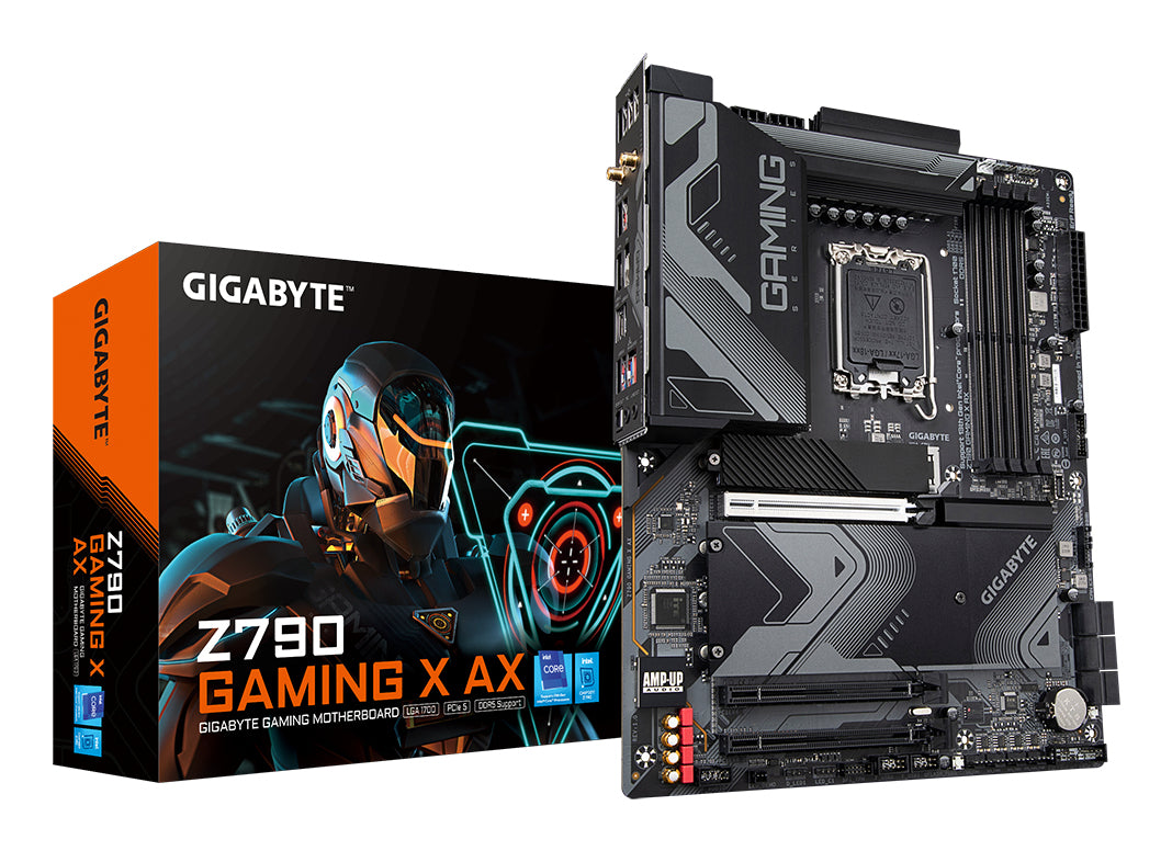 GIGABYTE Z790 GAMING X AX Placa base - Compatible con procesadores Intel Core 14th CPUs, 16+1+2 Phases Digital VRM, up to 7600MHz DDR5 (OC), 4xPCIe 4.0 M.2, Wi-Fi 6E, 2.5GbE LAN , USB 3.2 Gen 2x2 placas base Intel LGA 1700 LGA 1700 192 GB