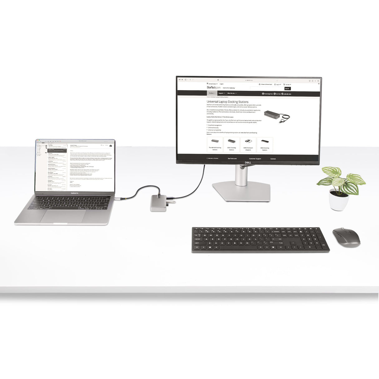 StarTech.com Hub Ladrón USB-C de 4 Puertos con Modo Alt de DP para USB-C y Salida de Vídeo de 4K 60Hz - 3x USB-A - 1x US