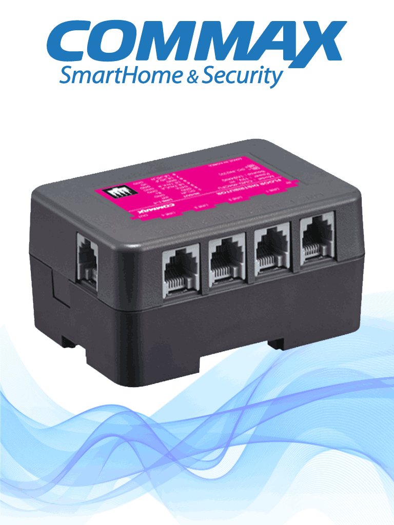 Distribuidor de piso COMMAX CMD404CFU para 4 monitores, compatible con fuente RF2A a 24VDC