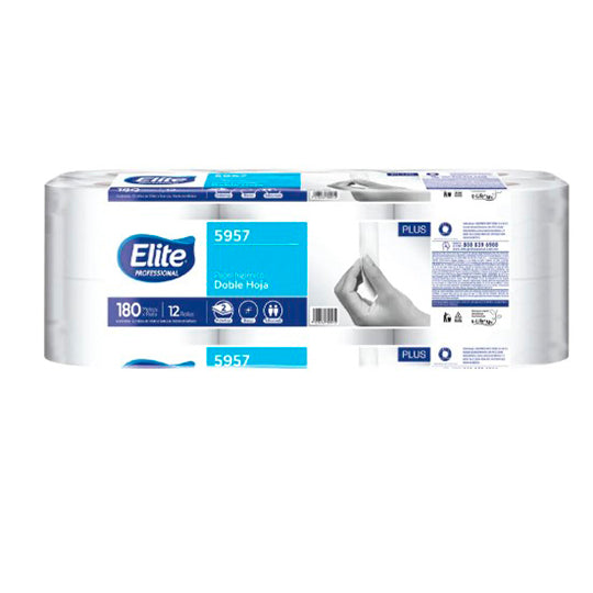 Papel Higiénico blanco Elite, caja con 1