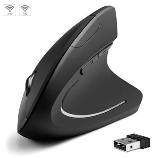 BRobotix MOUSE INALAMBRICO VERTICAL RECARGABLE DPI AJUSTABLE NEGRO - Integradores de PC's