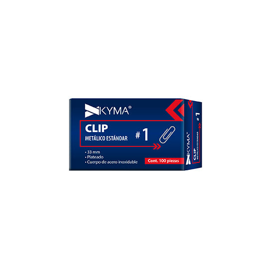 KYMA CLIP-ESTANDAR-1 pinza sujetapapel Acero inoxidable