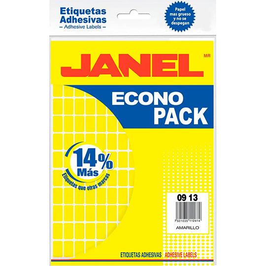 Etiqueta JANEL econopack no.1 amarillo c
