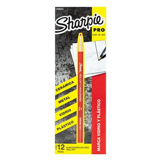 Marcador de cera Sharpie rojo caja con 1